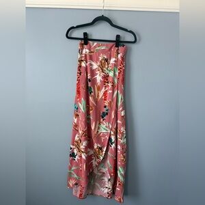 Express Women's Pink Floral Wrap Maxi Skirt, Size XS